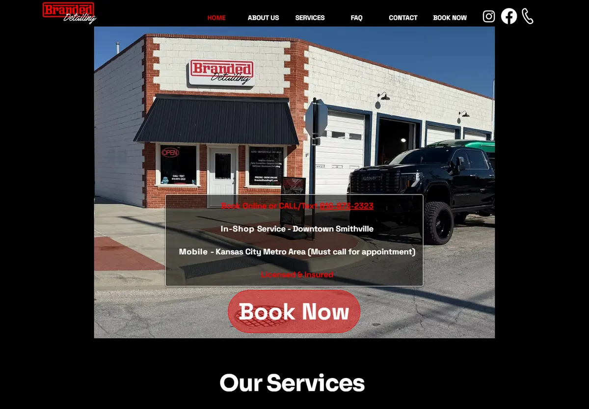 Branded Detailing KC, the previous website